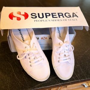 Classic Superga White Cotu Sneakers